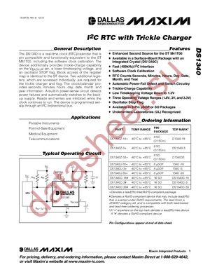 DS1340U-18+ datasheet  